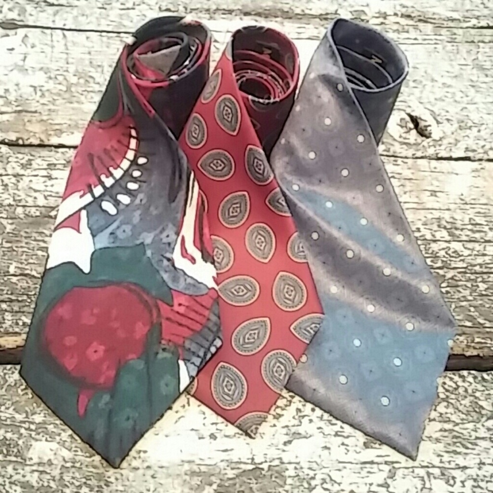 Lot of 3 handmade Mercedes ties